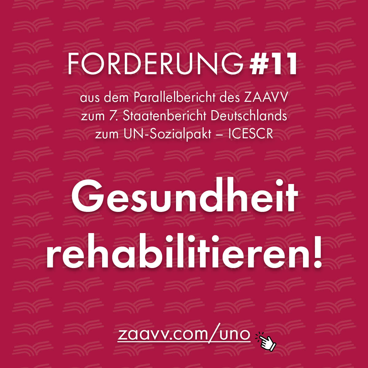ZAAVV Forderungen aus dem Parallelbericht UNO
