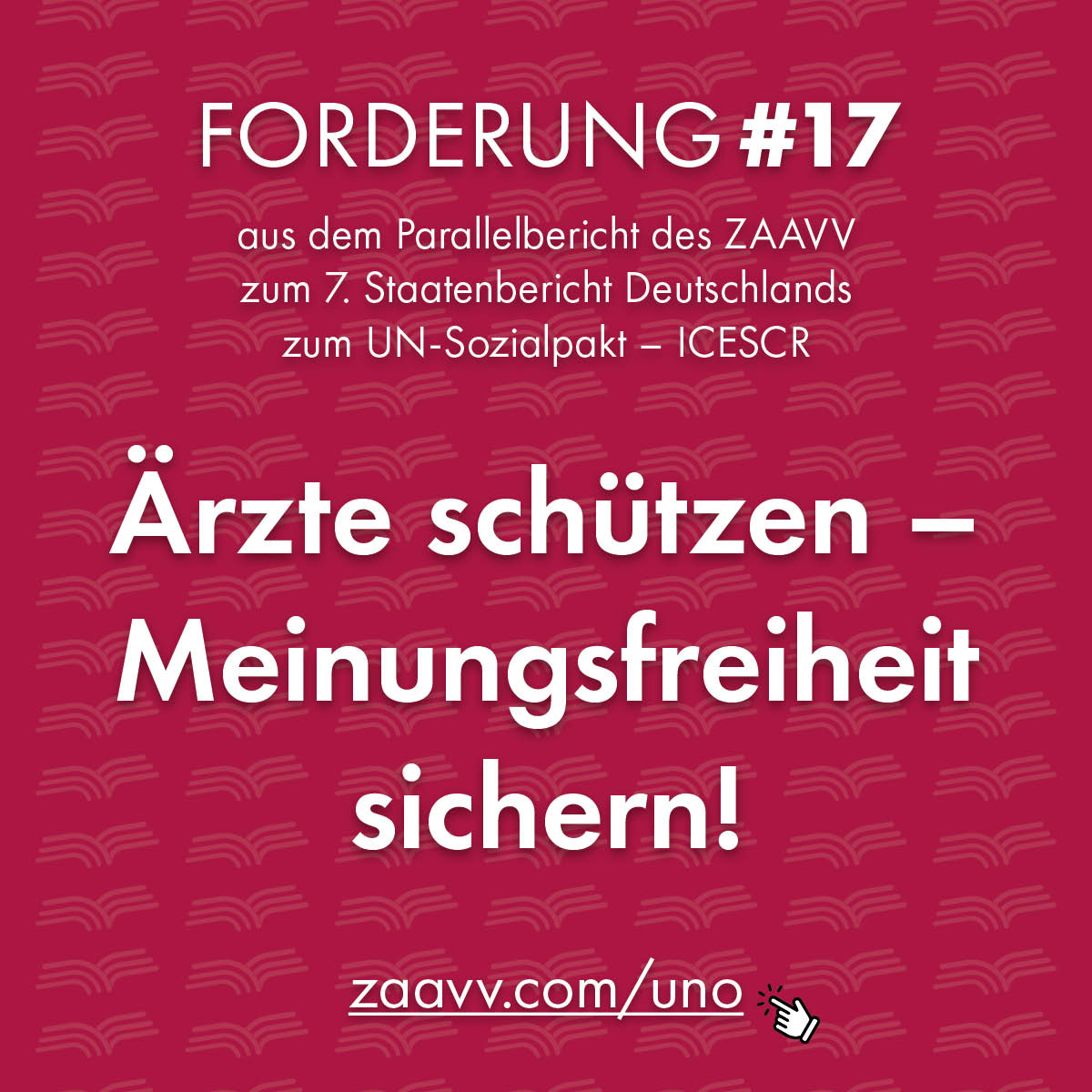 ZAAVV Forderungen aus dem Parallelbericht UNO