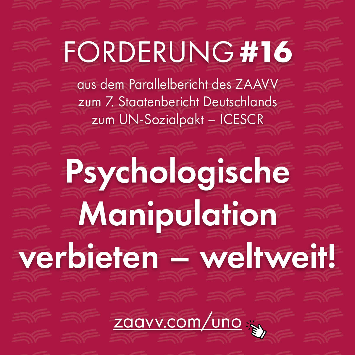 ZAAVV Forderungen aus dem Parallelbericht UNO