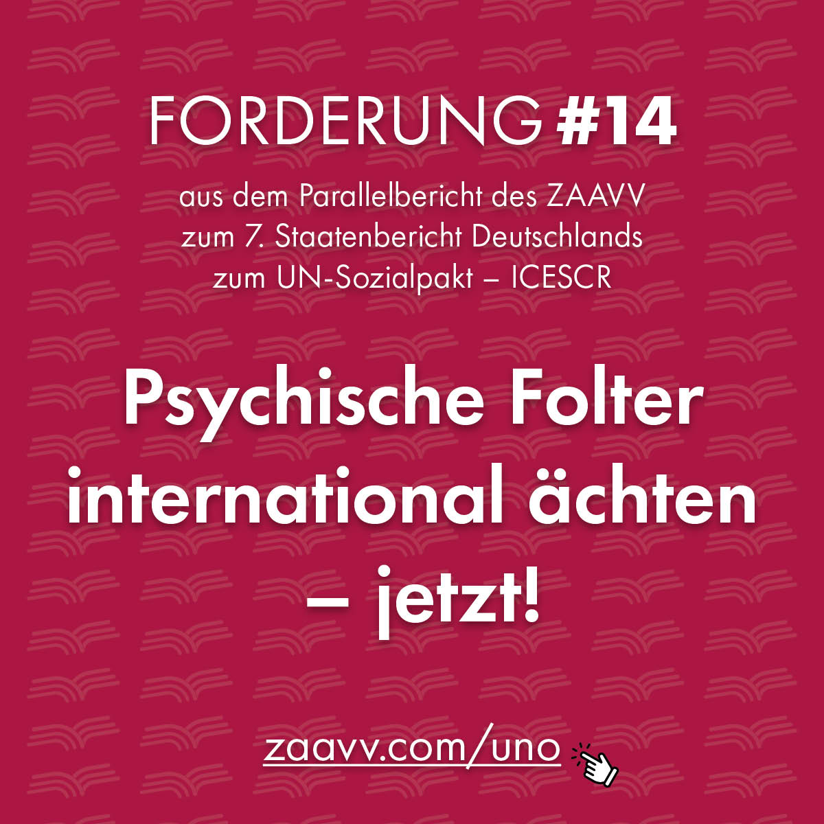 ZAAVV Forderungen aus dem Parallelbericht UNO