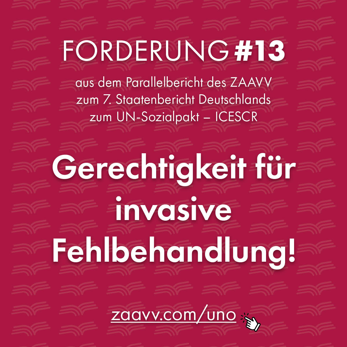 ZAAVV Forderungen aus dem Parallelbericht UNO